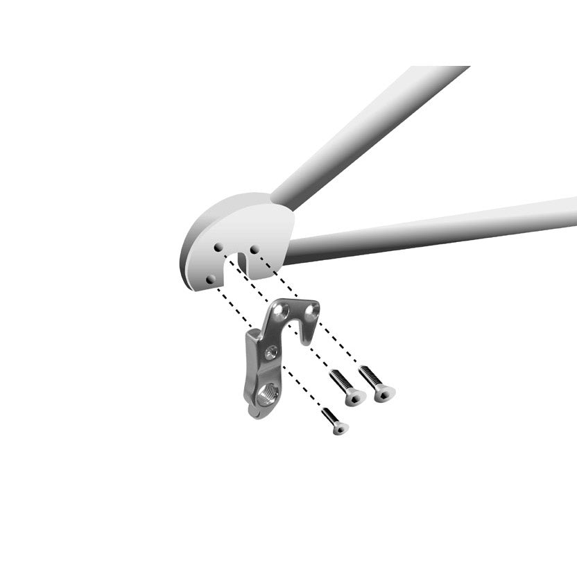 Union DeRailleurpad GH-051 con ajuste de tornillo M4X0.7 + M3X0.5