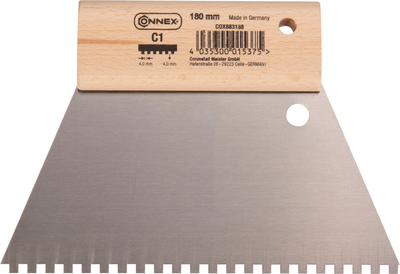 Connex lijmkam 180mm 4x4mm c1 - cox883188