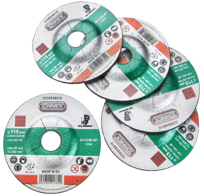 Connex set 5 dischi abrasivi in pietra 115 mm - cox938015