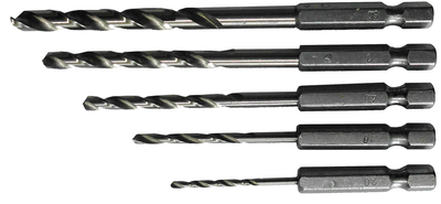 Connex set staalboren 2-6mm 6k 5dlg blauw - cox978205