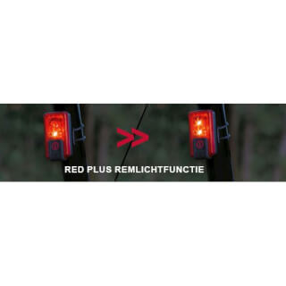 VDO Eco Light Red RL Plus Batería de luz trasera USB LI-ON+Luz de freno encendida