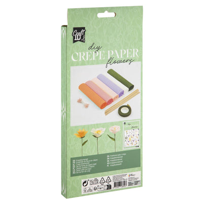 Conjunto de artesanía de flores de crepé Craft id