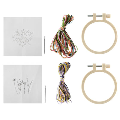 Juego de mini bordado Craft id, 2 piezas. ø8.5cm