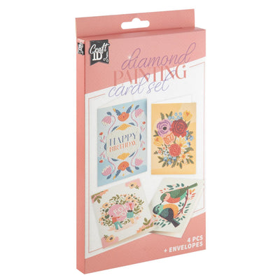Juego de tarjetas de identificación artesanal con pintura de diamantes 18,1x13 cm