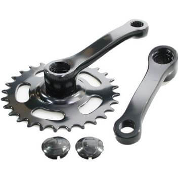 Crank set 28 Tands 102 mm Crank length Black1828102-Stzw