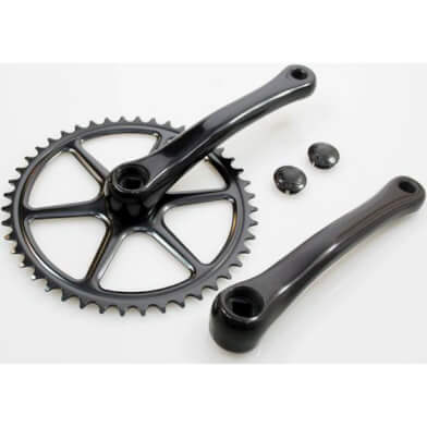 Crank set 44t Alu Black 3 32 Flat