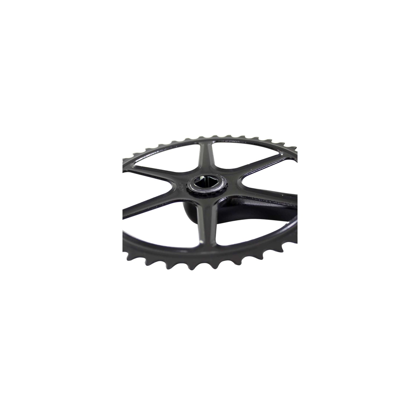 Crank set 44t alu black 3 32 flat