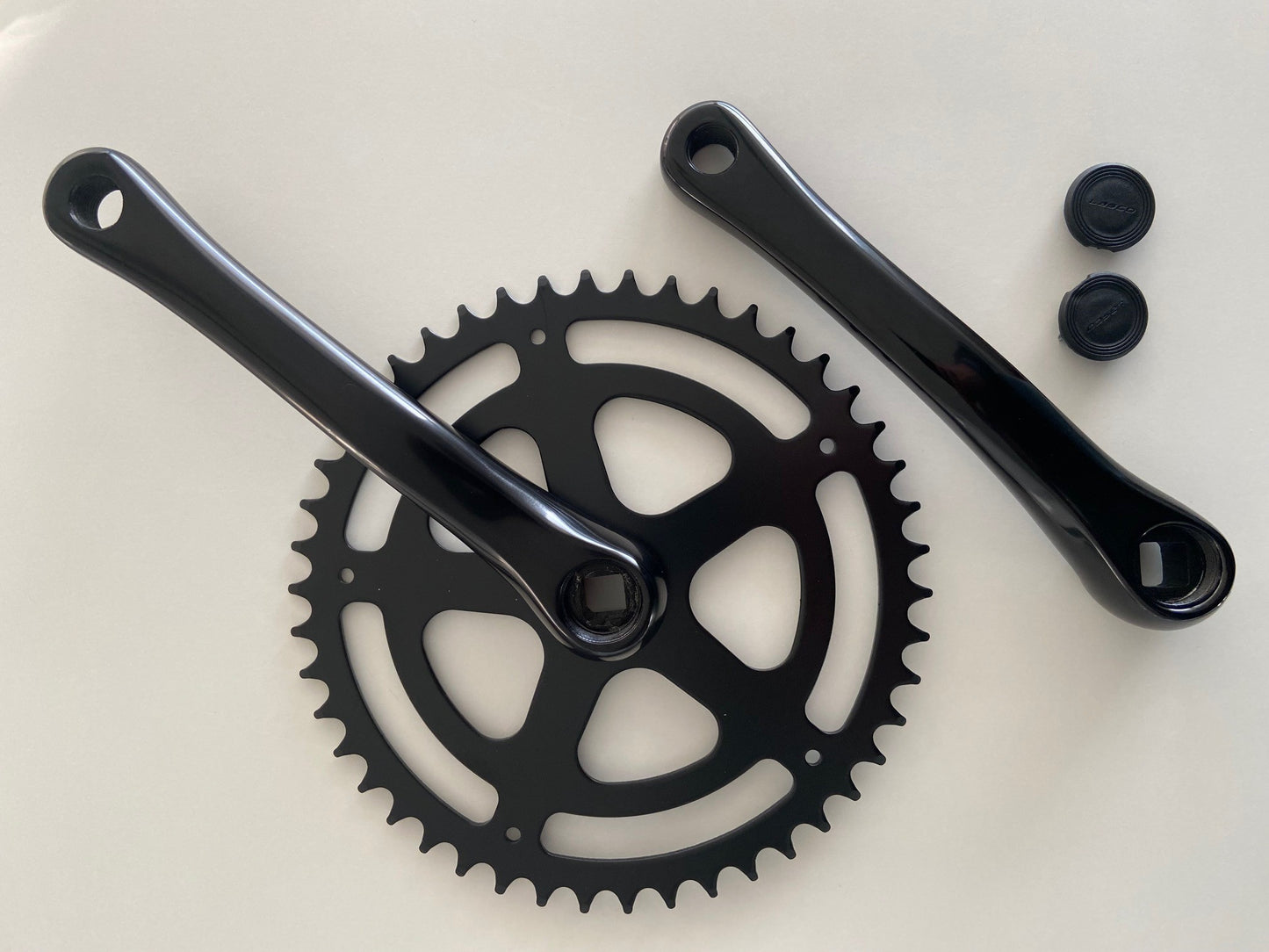 Etichetta bianca Crankkel 46T 170mm Alluminio nero
