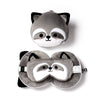 Relaxeazzz Pluche Raccoon attorno alla maschera per dormire cuscini da viaggio