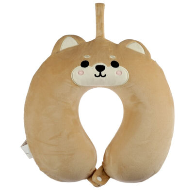 Relaxeazzz shiba inu hond pluche almohada de cuello de espuma de memoria