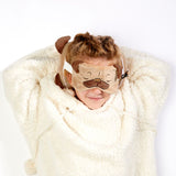 Ty relaxeazzz mopshond rond pluche reiskussen slaapmasker - afbeelding 2