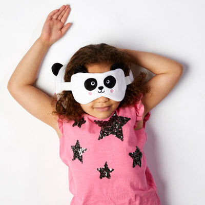 RelleAzzz Panda alrededor de la máscara para dormir de la almohada de viaje