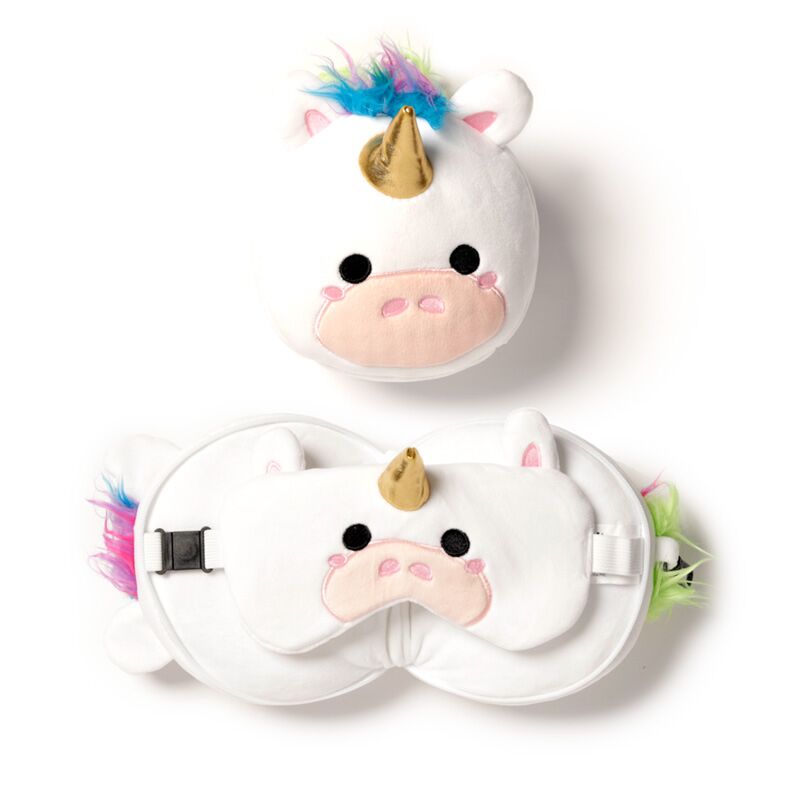 Relaxeazzz unicorn around travel cushion sleeping mask