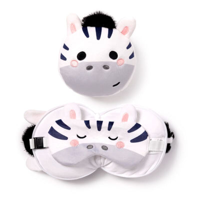 RelleAzzz Adoramals Bali de Zebra alrededor de la máscara para dormir del cojín de viaje