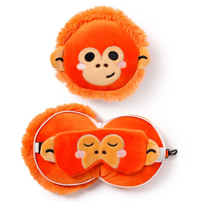 RelleAzzz Adoramals Orangutang alrededor de la máscara de sueño de almohada de viaje
