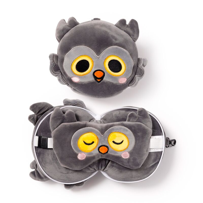 RelleAzzz Adoramals Winston de Owl alrededor de la almohada de viaje máscara para dormir