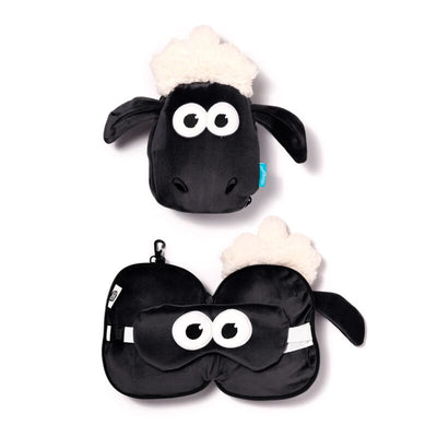 Relá relaxeazzz Shaun las ovejas alrededor de la máscara para dormir del cojín de viaje
