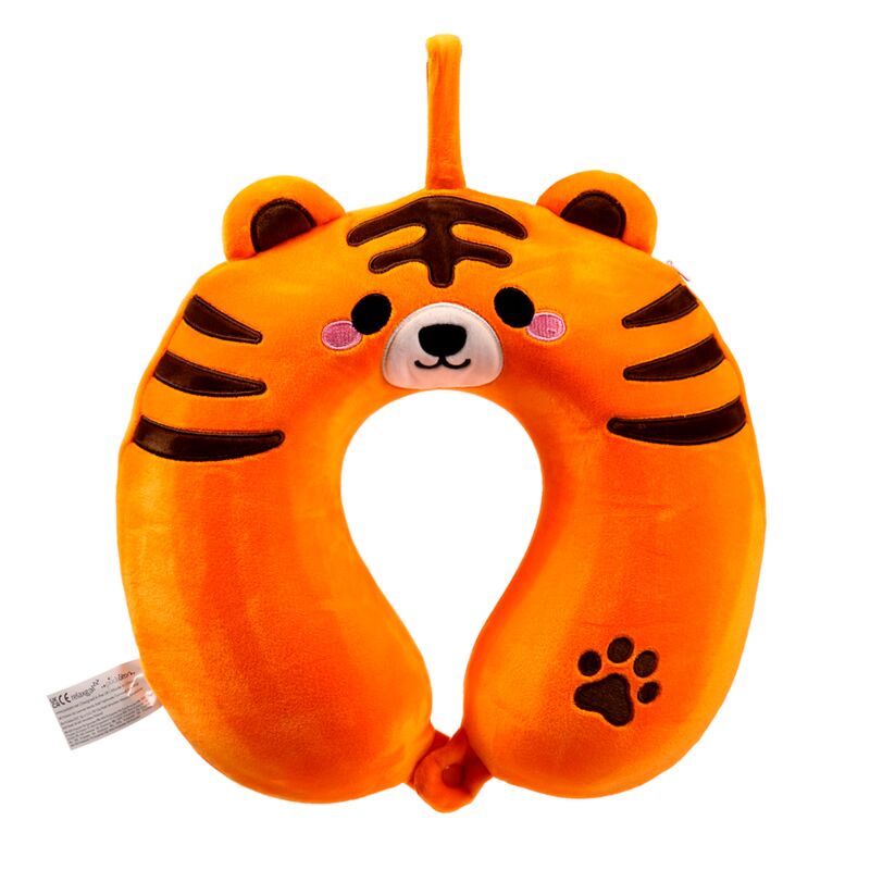 Relaxeazzz tiger adoramals almohada de cuello de espuma de memoria pluche