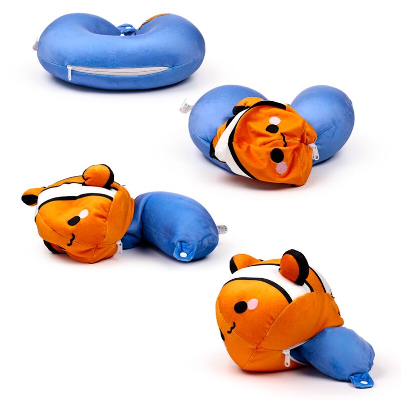 Swapseazzz Adoramals Peseo de payaso 2-en-1 Plush y almohada de viaje