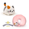 Swapseazzz Adoramals Kat 2-In-1 Plush Travel Almohada