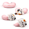 Swapseazzz Adoramals Kat 2-In-1 Plush Travel Almohada