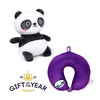 Swapseazzz adoramals susu de panda 2 in 1 cuscino da viaggio da viaggio