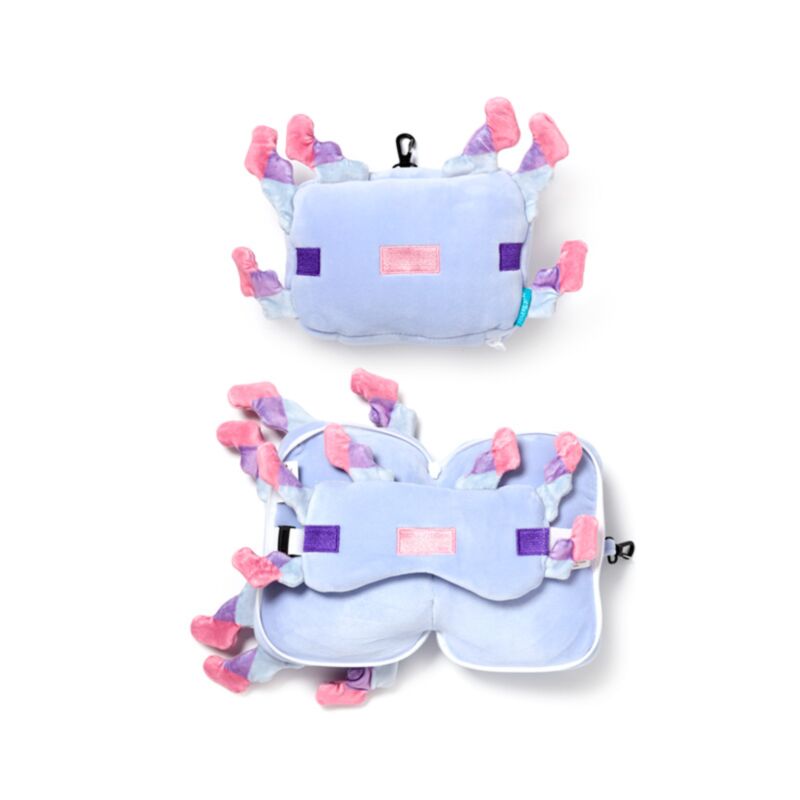 Relaxeazzz Minecraft Axolotl attorno alla maschera per dormire cuscini da viaggio