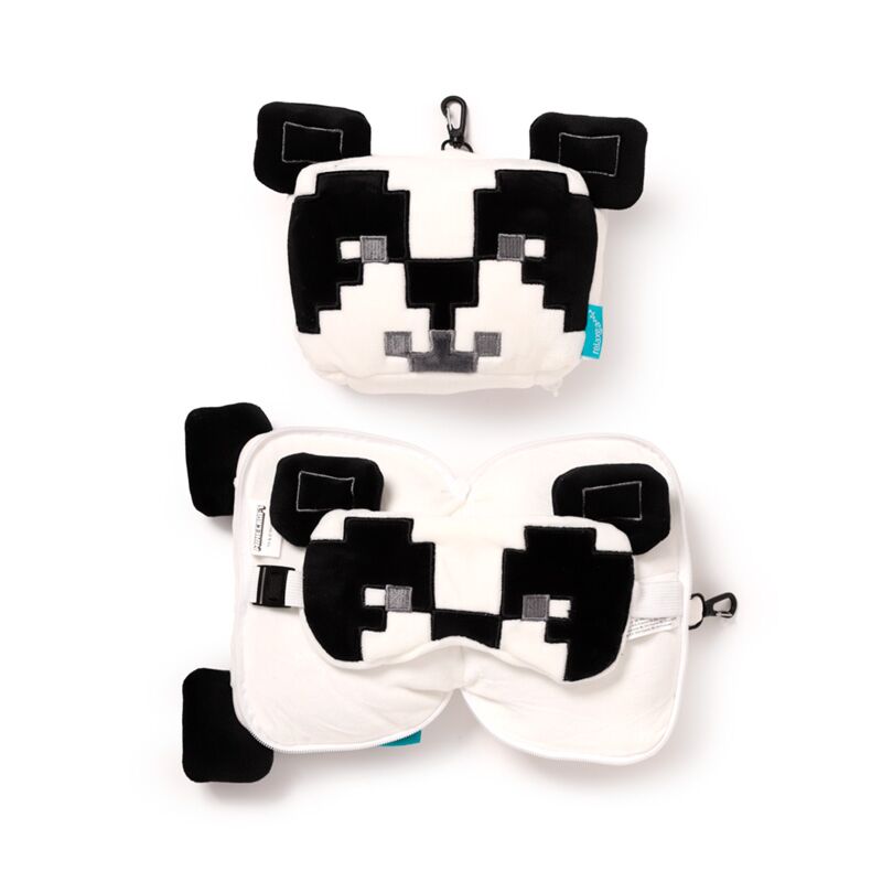Panda di Minecraft di Relaxeazzz intorno alla maschera per dormire cuscini da viaggio