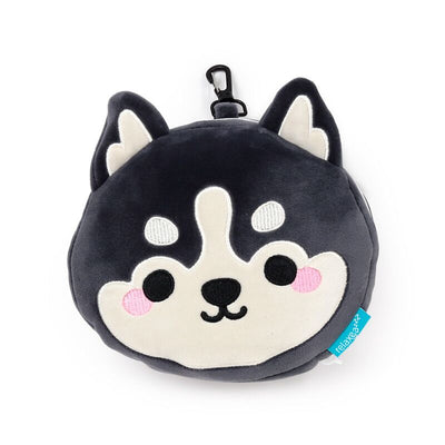 Relaxeazzz Luna, la maschera per dormire con cuscino da viaggio per animali di montagna husky