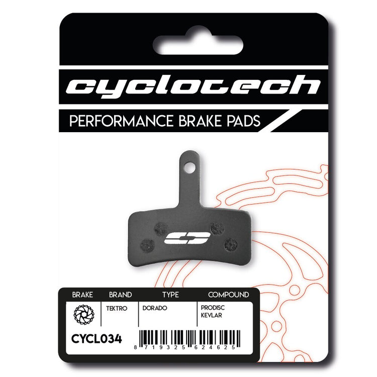 Cyclo tech disc brake pad prodisc kevlar tektro dorado