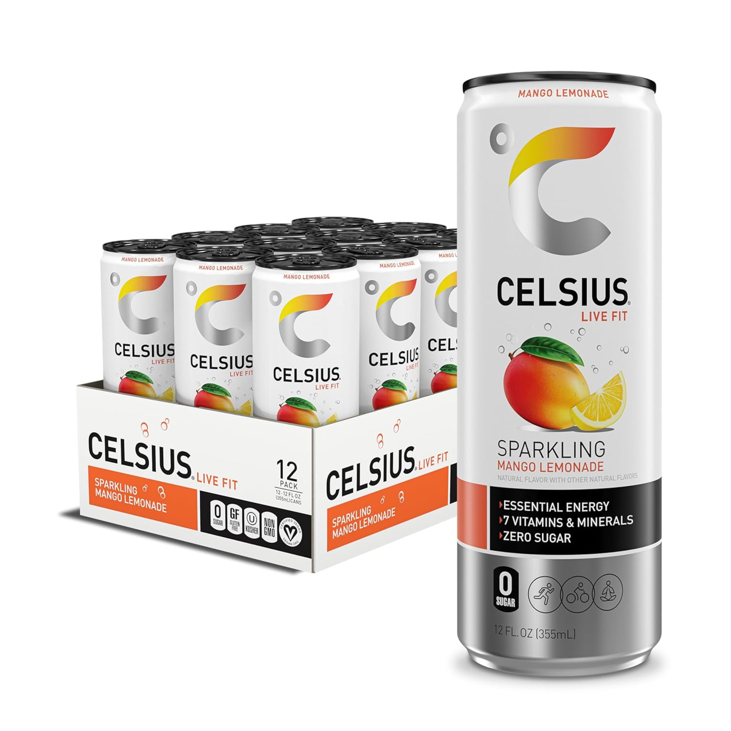 Lattina di limonata al mango Celsius (12x 250 ml)