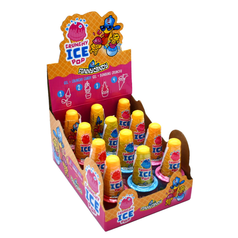 Divertida paleta helada de caramelo crujiente (12x 70gr)