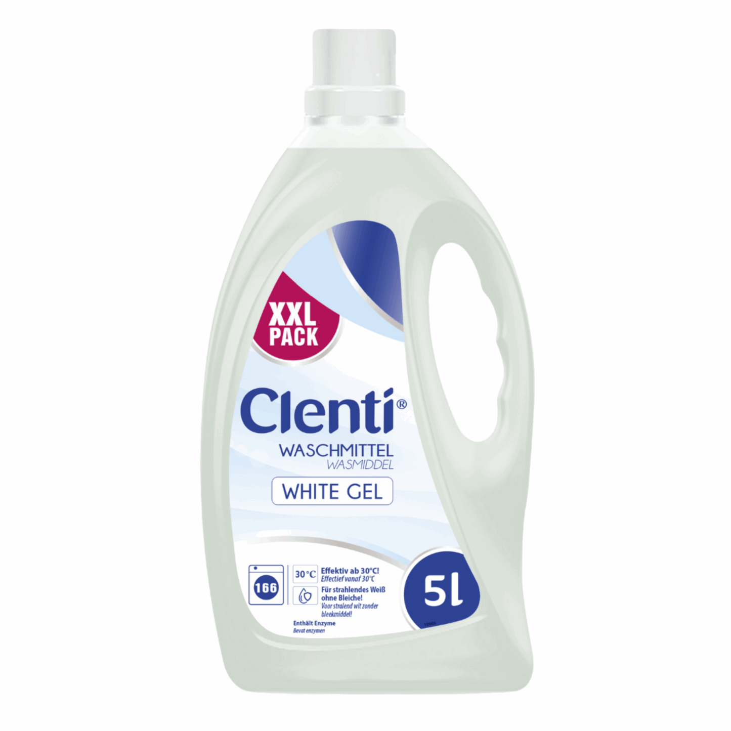 Manopla de lavado en gel Clenti blanco (2x 5l)