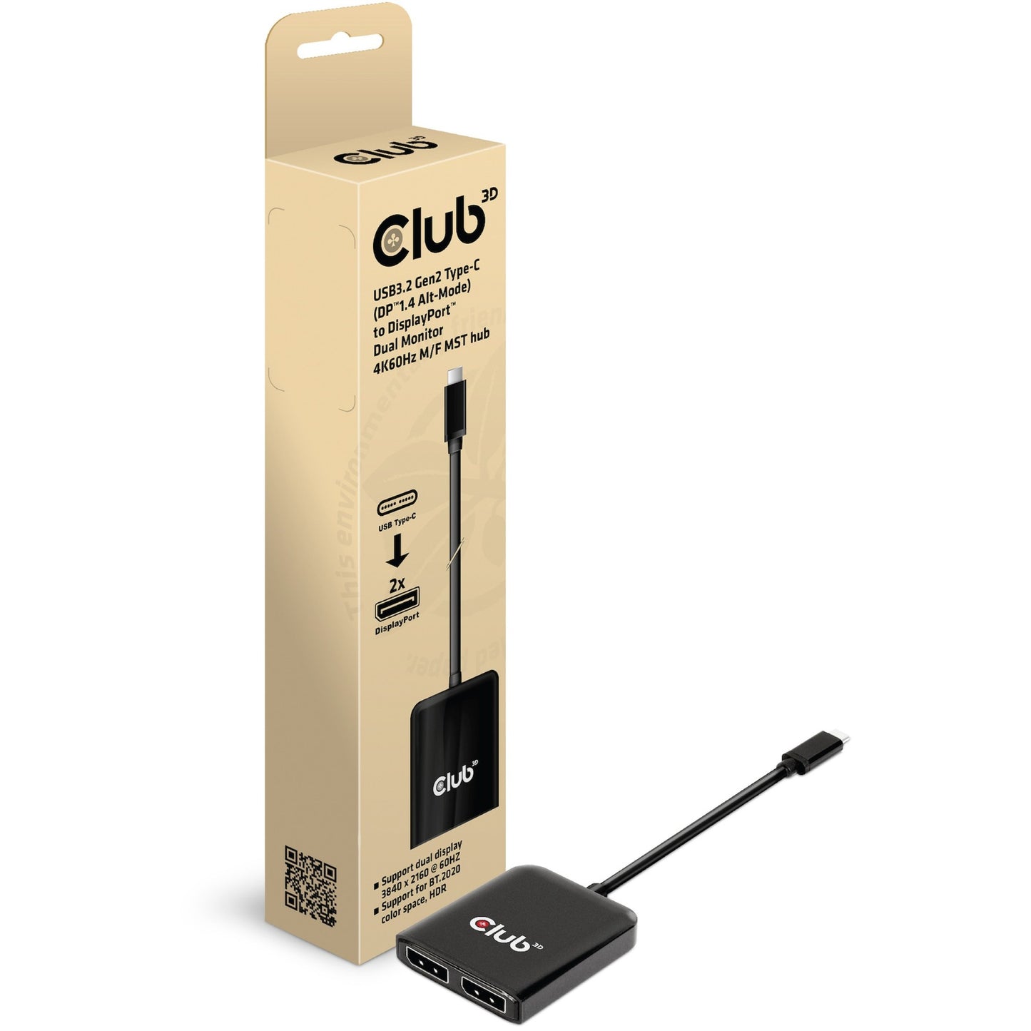 Club 3D USB 3.2 Gen2 Type-C (DP ALT-MODE) a DisplayPort