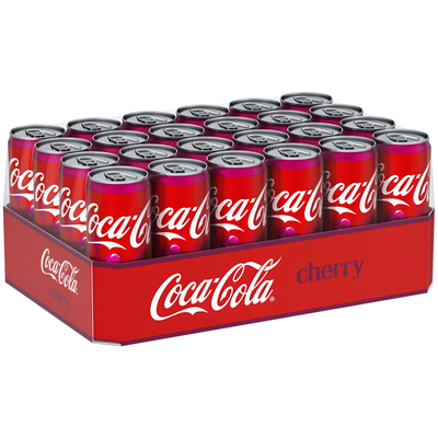 Lata de cereza coca-cola (24x 33cl)