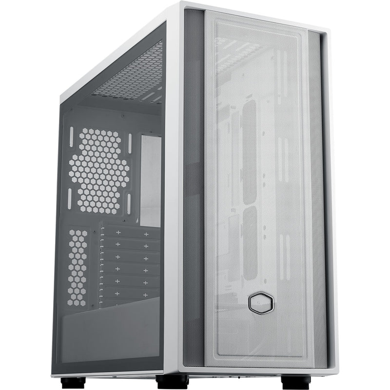 Cooler master masterbox 600 lite midi tower behuizing (wit | 2x usb-a | 1x usb-c | rgb | tempered glass)