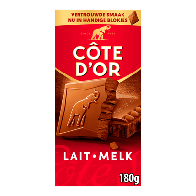 Leche en tableta original Cote d'or (18x 180gr)