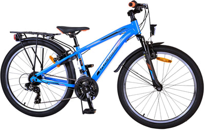 Bicicleta para niños Volare Cross - Niños - 24 pulgadas - Azul - 18 engranajes - Dos frenos de mano