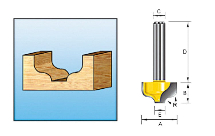 Accessori Makita fresa profilo s hm 16mm s6 - d-09357