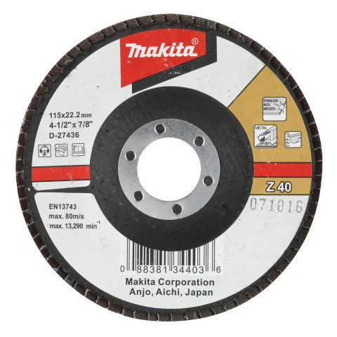 Accesorios lijadora de láminas Makita. 115x22 k40-d-27436
