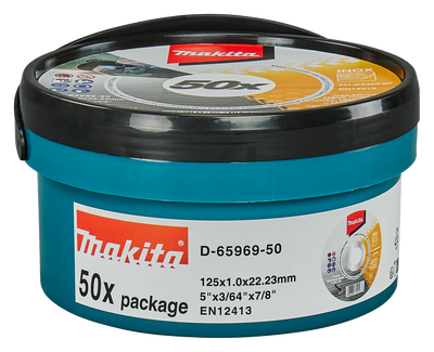 Disco de corte Makita 125x1.0mm acero inoxidable - d-65969-50