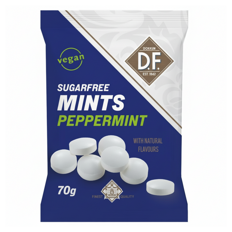 D.f. Bolsa de menta menta sin azúcar (12x 70g)