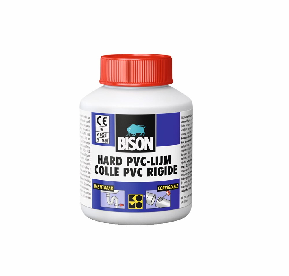 Vial de pegamento PVC de bisonte 100 ml con cepillo