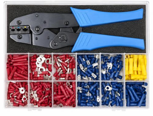 Assortimento di capicorda Tirex isolati da 360 pezzi con pinza
