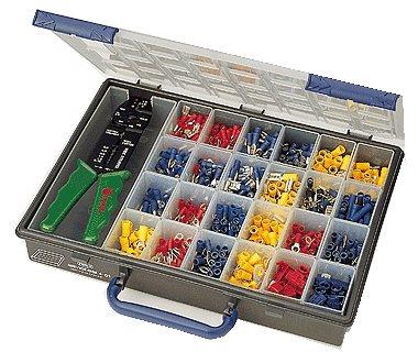 Surtido de terminales de cable Tirex aislados de 360 piezas con alicates