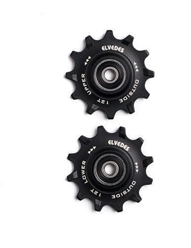 Elvedes derailleurwieltjes RVS 12T 11V sealed narrow wide