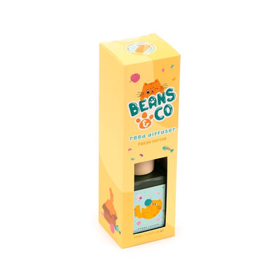 Beans co katten fris katoen 100ml geurstokjes huisparfum