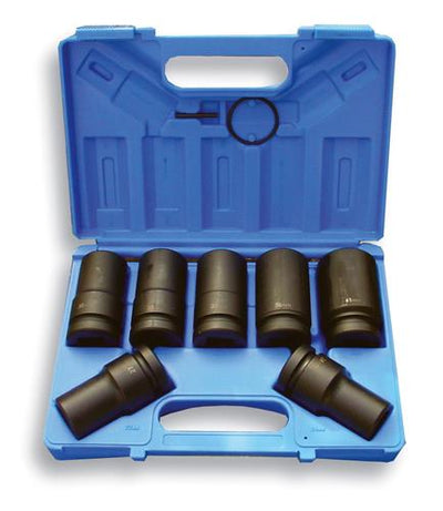 Set di bussole a impatto Action 1 profonda 7 pezzi