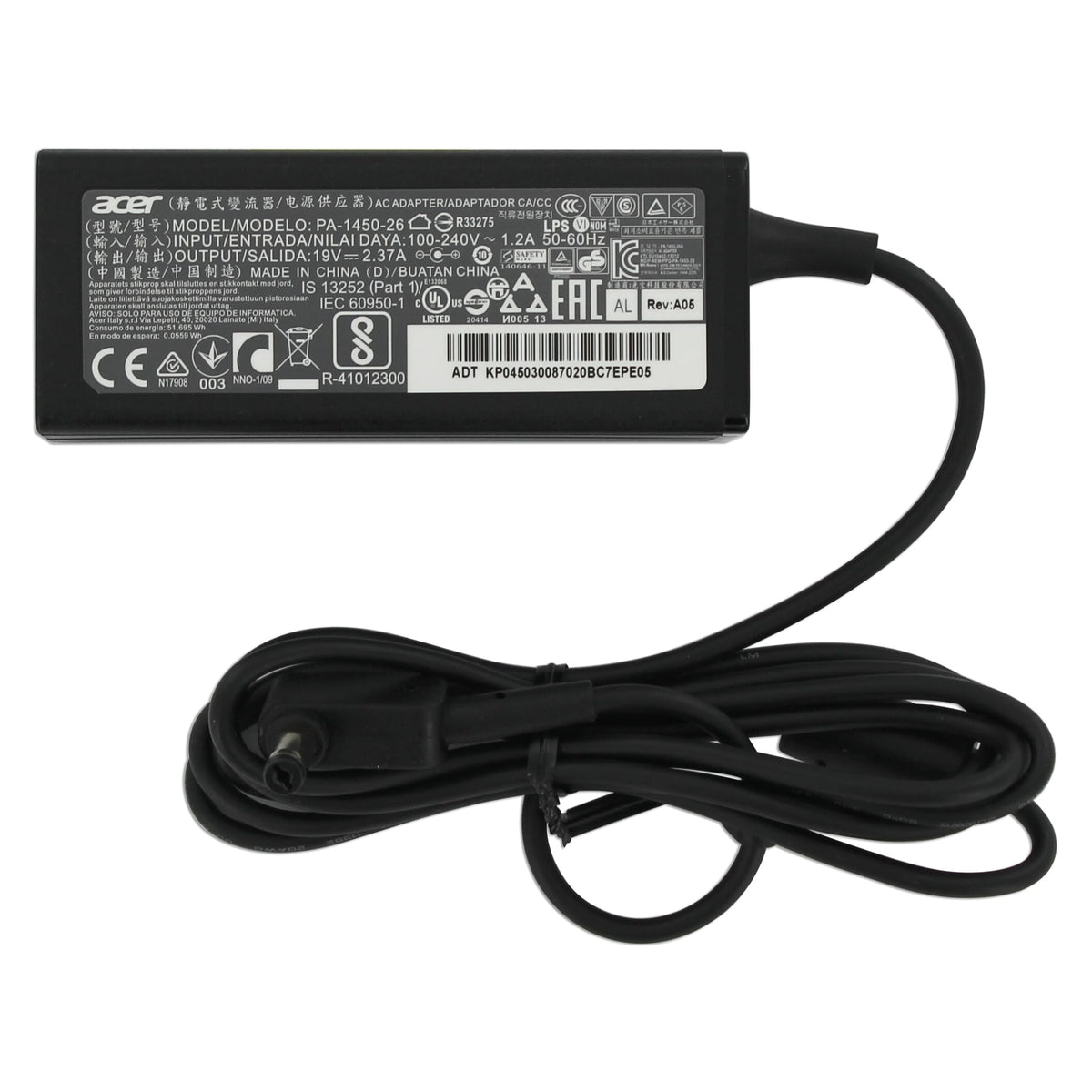 Adattatore per laptop Acer 45W nero