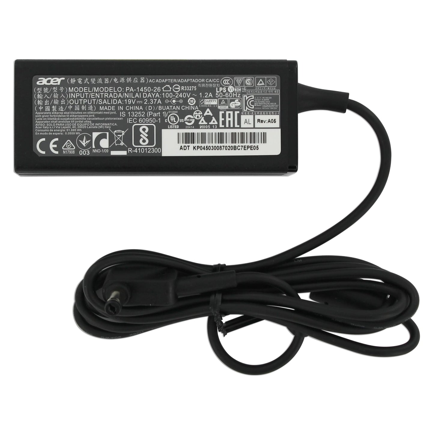Acer Laptop Adapter 45W Black